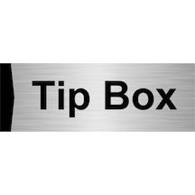 Tipbox 5x20cm Gümüş Renk Metal Yönlendirme Levhası