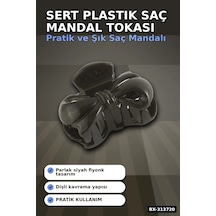 Sert Plastik 4 Cm Saç Mandal Tokası - Tekli Paket, Çocuk Ve Yetişkin Kullanımı Bx-313720 Çok Renkli