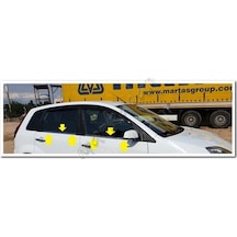 Ford Fiesta Krom Cam Çıtası 2002-2008 4 Parça Paslanmaz  Çelik