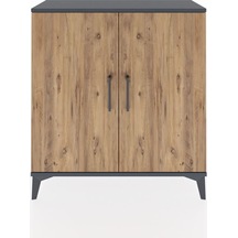 Arges Şifonyer 2 Raflı 2 Kapaklı 88x30x96 Antrasit-çam Antrasit