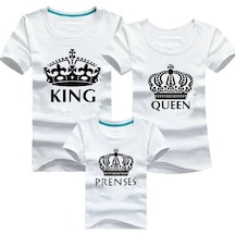 King Queen Prenses Baba Kız Anne Tişörtleri Aile Kombinleri