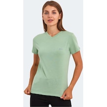 Slazenger KRISTEN I Kadın V Yaka Açık Yeşil Tişört