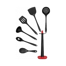 Claris Standlı 7 Parça Spatula Set Siyah Diğer