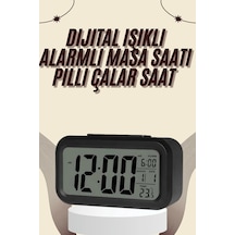 Dijital Masa Saati Termometreli Takvim Çalar Saat Led Ekran Pilli Diğer 16935159
