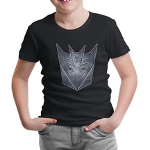 Transformers Logo 2 Siyah Çocuk Tshirt