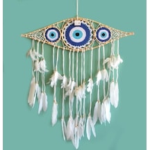 Rüya Kapanı Dream Catcher Göz Tasarımı Model 4 Çok Renkli