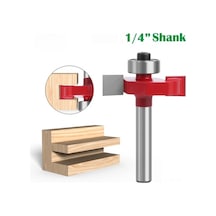 Tongxida Ahşap İşleme T Tipi Milling Uçları Seti 8 Adet - 1/4 Uçlu Toplu Testere - Kenar Düzeltici Ve Delik Kesici Aletler