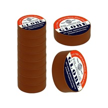 Globe Pvc Elektrik İzolasyon Bant "0.13x19x10yrds" Kahverengi 10'lu Paket