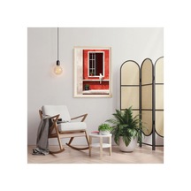 Poster Ahşap Çerçeveli Oturma Odası Salon Mutfak Dekoratif Tablo Çok Renkli - 812323337 Çok Renkli