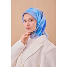 Silk Home Olinda İpek Eşarp 47004-17 Gümüş, Mor, Lacivert, Gri