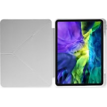Mey İthalat Apple iPad Uyumlu  Pro 11 2024 Kılıf Kalemlikli Mars Tablet Kılıfı - Gri