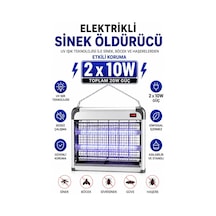 Elektrikli Sivrisinek Yok Edici Sinek Öldürücü Büyük Boy Mavi Işık Uv Hem Gece Lambası Hem Güçlü 10-10 W