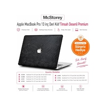 Macbook Pro 13 İnç Kılıfı A1708 A1706 A1989 A2159 A2251 A2289 A2338 M1 M2 Uyumlu Sert Kapak Timsah Desenli Deri Dokulu 360 Koruma Siyah