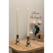 Eskitme Kaplamalı 2'li Fancy Şamdan & Mumluk Seti Mum Hediyeli Eskitme Gold - 807856399 Eskitme Gold