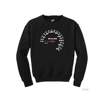Nissan Skyline Speedmeter Siyah Sweatshirt Siyah