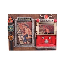 Dekoratif Metal Çerçeve Tramvay Dekorlu Vintage Hediyelik Arbltgsbx0u859115pr