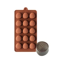 Istiridye Desenli Silikon Çikolata, Kek , Muffin, Dondurma Kalıbı 15'li Goldcakes