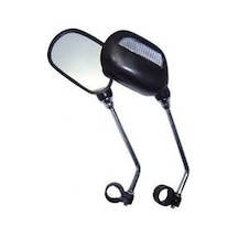 Benotto Jy-102 Plastik Reflektörlü Kentsel Oval Bisiklet Aynası Siyah