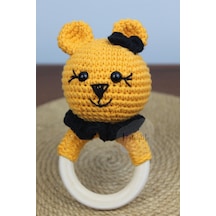 Aleylife Amigurumi Organik Ayıcık Çıngırak Diş Kaşıyıcı