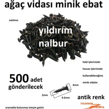 Ağaç Vidası 500 Adet Mini Antik Renk Hobi Vida Küçük Boy Ahşap Vi