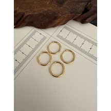 316 L Çerrahi Çelik 6 Lı Halka Küpe Seti Gold Renk Halka Küpe Çelik Küpe 12 Mm Diğer