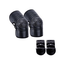 Motosiklet Diz Pedleri L Kırmızı - Siyah