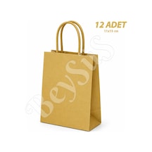 11x15 Cm Hediyelik Kağıt Çanta Gold 12 Adet Tüm Yaşlar