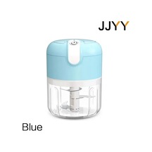 250ml Mini Mutfak Robotu - Akülü Sarımsak Kıyma Makinesi, Soğan, Zencefil, Blue Mavi