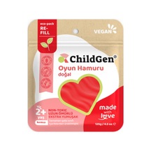 Doğal Oyun Hamuru - Kırmızı Vakumlu Kartuş Paket