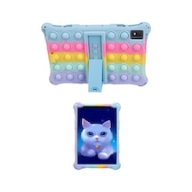 Gökkuşağı Kılıf Silikon Askılı Standlı Kalemli Oyuncak Luxury Tpu Samsung Galaxy Tab A8 2021 X200 X205 İle Uyumlu Ürün