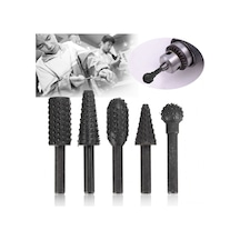 Moveevo 5 Parça 1/4 Şaft Döner Matkap Ucu Seti, Taşlama, Cilalama Ve Şekillendirme İçin Uygun