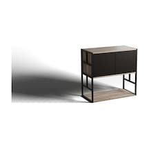 Ahşap Metal Raf 80x40x80 Cm Şık Ve Kullanışlı Kahverengi