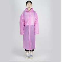 Hsmarket Pembe Erkek Kadın Yağmurluk Kapşonlu Su Geçirmez Yağmurluk