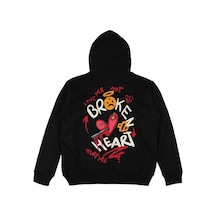 Startmore Adrift Broken Heart Siyah Oversize Unisex Kapüşonlu Sweatshirt Hoodie Siyah