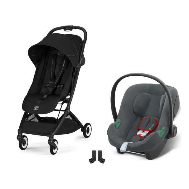 Cybex Orfeo Travel Sistem Black Magic Black & Aton Steel Grey