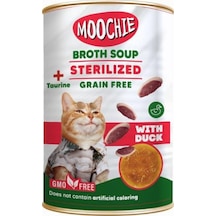 Moochie Kısırlaştırılmış Ördekli Tahılsız Et Suyu Kedi Çorbası 135 ML