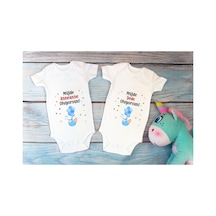 Babylimon Özel Tasarım Lisanslı Müjde Anneanne/dede Oluyorsun 2'li Bebek Body Beyaz Bebek Badi Zıbın Beyaz - 567126230 Beyaz