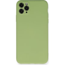 İphone 11 Pro Max Kılıf Nano İçi Kadife Silikon- Yeşil
