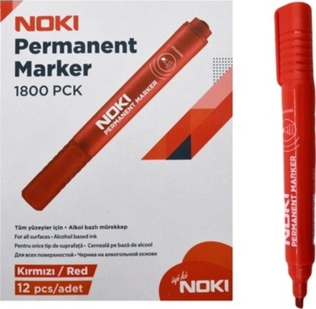 Markör Kesik Uç Kırmızı 1800pck