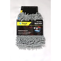 7050 Mikrofiber Şönil Oto Temizlik Ve Kurulama Eldiveni 16x24 Cm. Gri 256