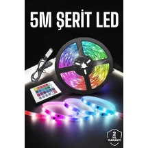 Mey İthalat Led Işık 5 Metre Şerit Led Rgb Işıklı Çok Renkli