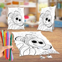 Gülümseyen Balık Boyama Puzzle Tablo Çocuk Eğitici Yapboz