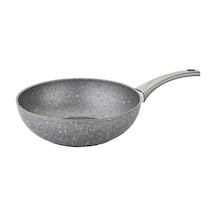 Granit Wok Tavası 28 Cm Gri Renk Diğer