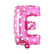 E Harfi 16 İnç Pembe Kalpli Renk Folyo Balon 36 Cm Pembe 2 Yaş Mavi