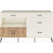 Arges Konsol Tek Raflı 4 Çekmeceli 2 Kapaklı 176x30x99 Aytaşı-çam Aytaşı-çam/aytaşı