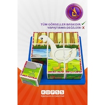 Uçan Hayvanlar 3d Puzzle - 9 Küp 6 Yapboz Standart