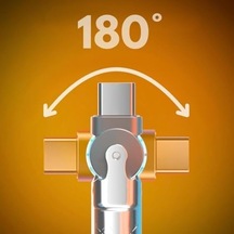 1560 Usb To Type C Hızlı Şarj Data Kablosu Çevirici Dönüştürücü Adaptör 180 Döner 120w / 6a Süper Hızlı Şarj 1 Metre