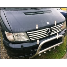 Ebal Otomotiv Mercedes Vito W638 Krom Ön Panjur 10 prç. 1999-2004 P. Çelik
