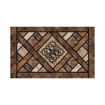 Dekoratif Dış Kapı Paspası Dijital Baskılı, Kaymaz Pvc Plastik Tabanlı, Şık Desenli Kapı Önü Paspası 40x70 Cm Kahverengi8 - 937312887 Kahverengi8