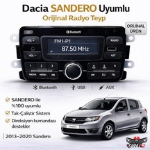 Dacia Sandero Uyumlu  Radyo Teyp Cd Siz Yeni Versiyon Beyaz Ekranlı 280128771r